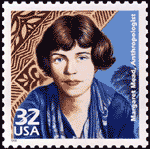 Stamp from Samoa of anthropologist Margaret Mead